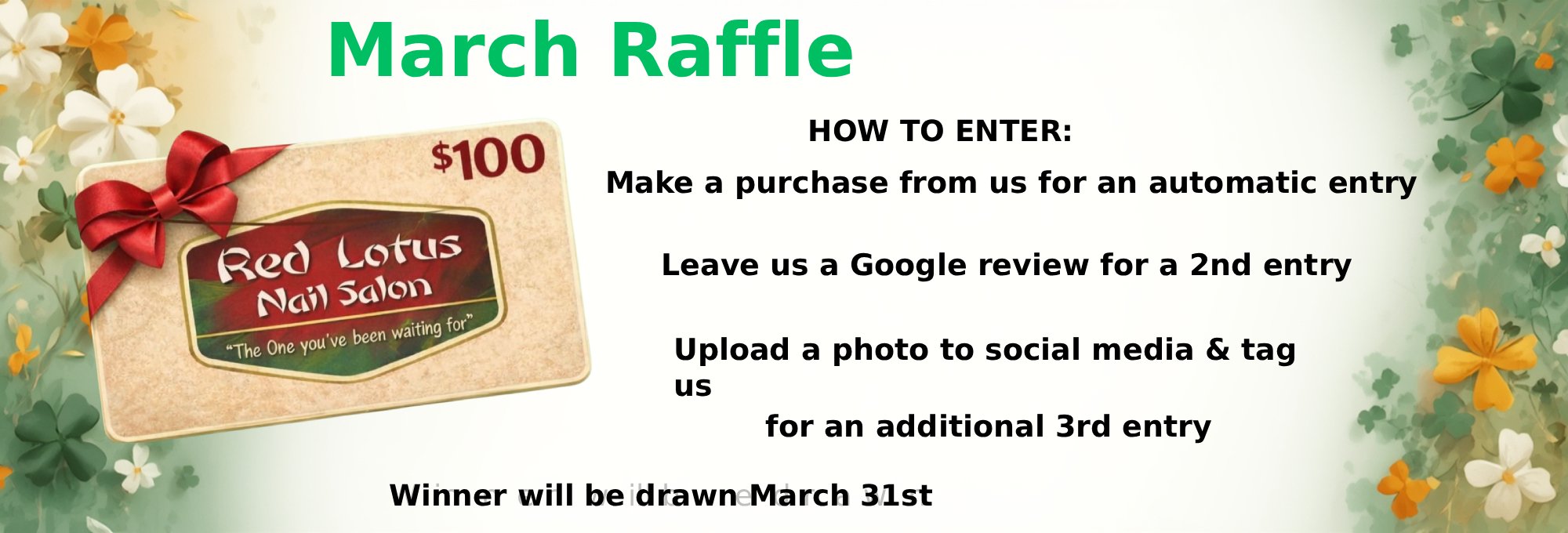 Capitaland Flooring March Raffle!