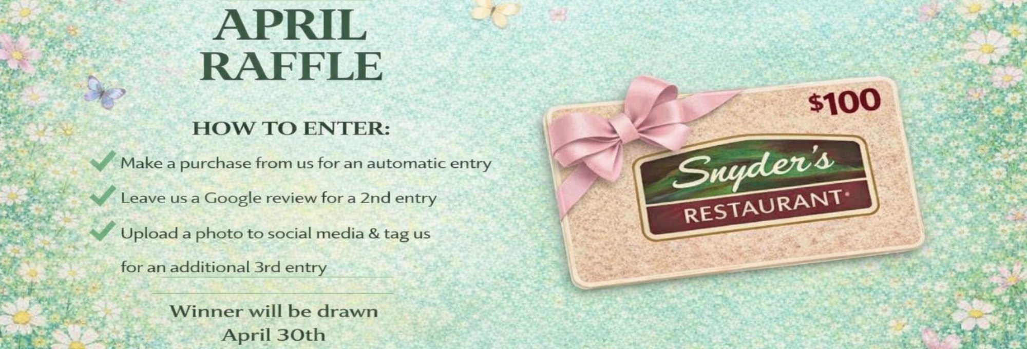 Capitaland Flooring April Raffle!